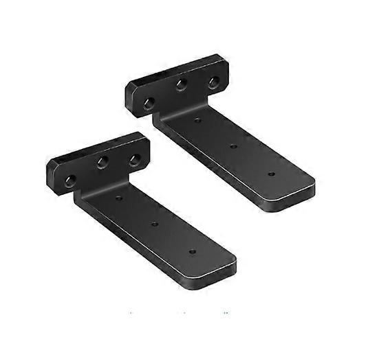 Pack 100mm Floating Wall Shelf Brackets & Supports - Black