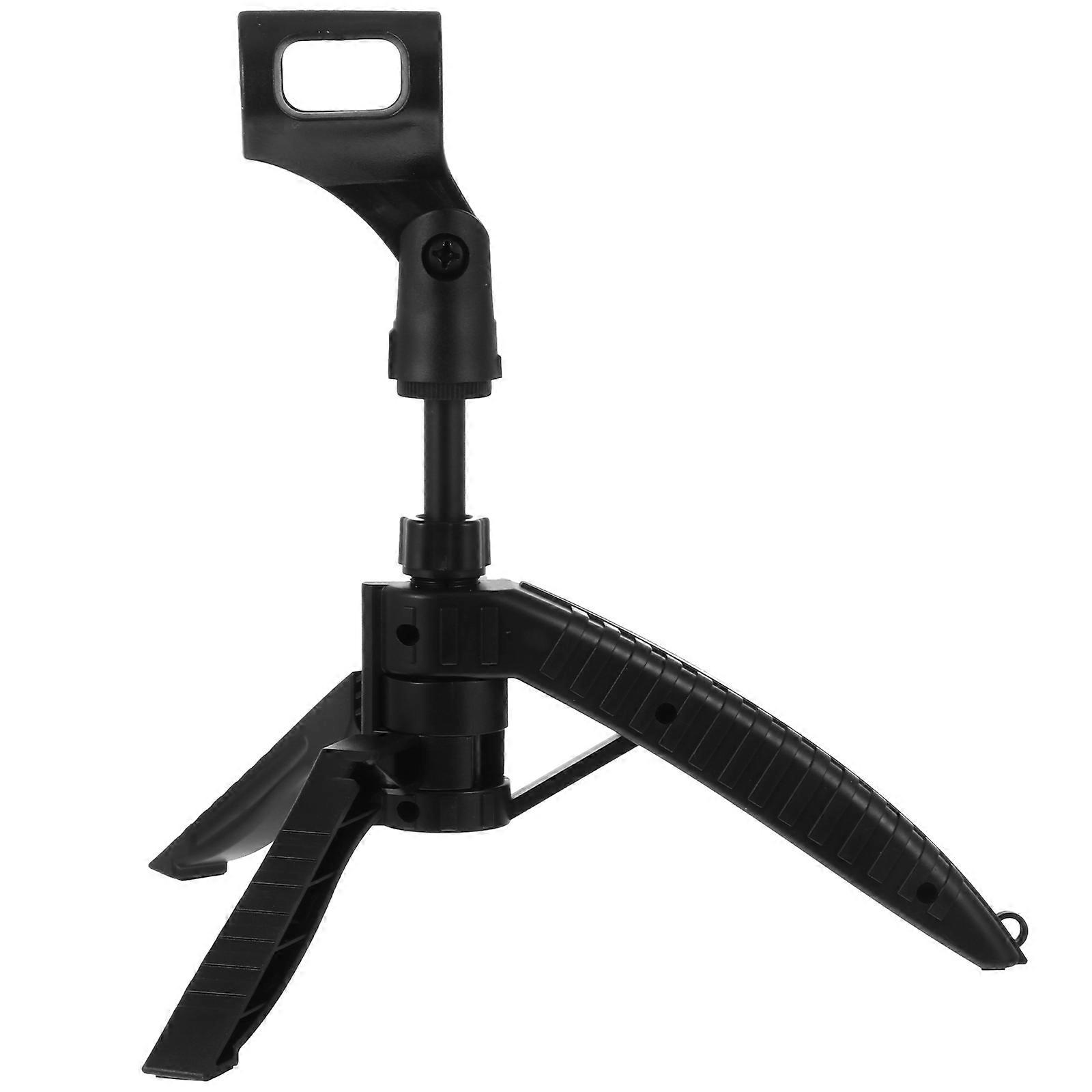 Desktop Microphone Stand with Tripod Adjustable Height Mic Holder