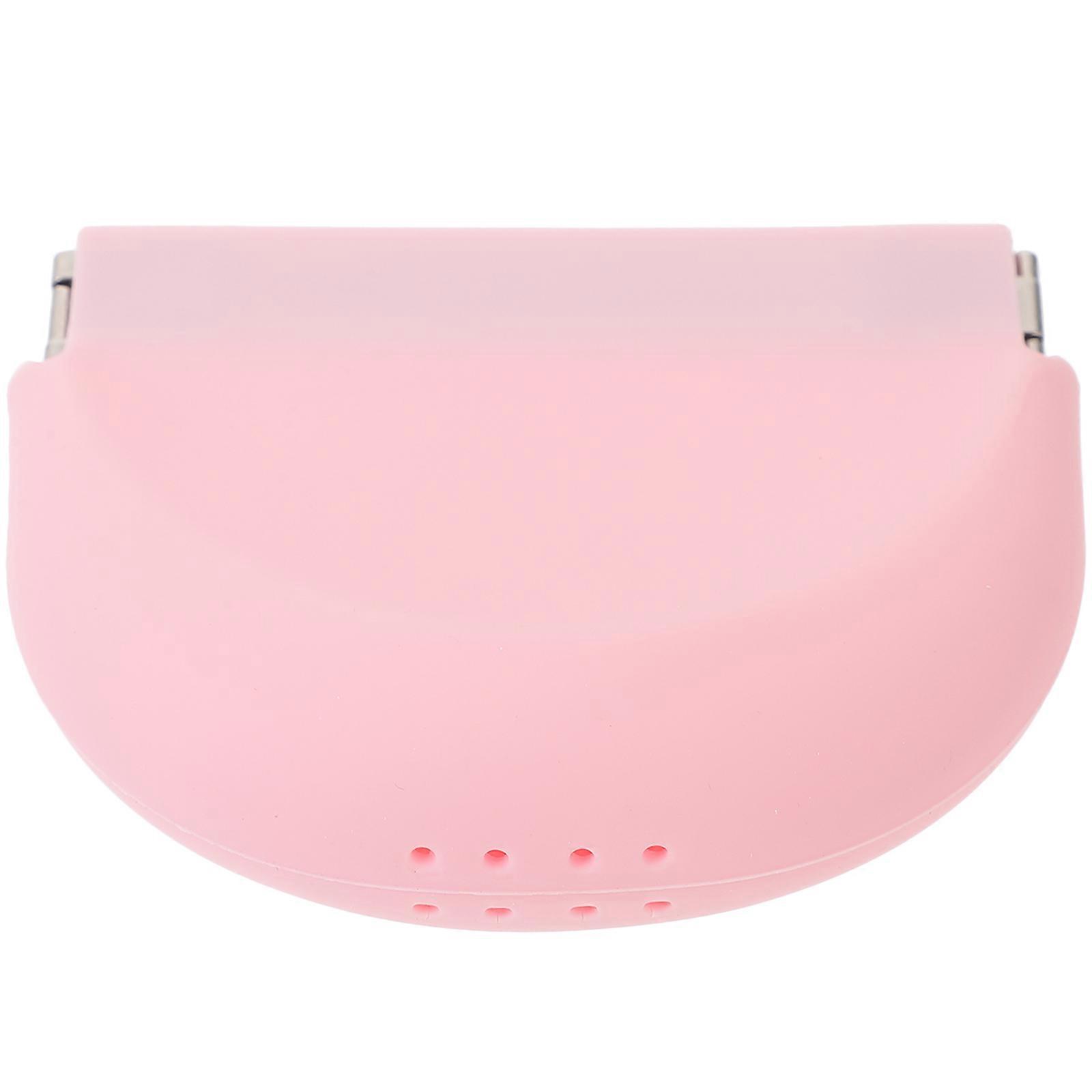 Durable Silicone Retainer Case for Household Use Pink Denture Container