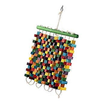 Various Colored Wooden Bird Play Item For African Gray Cockatiel Conure To Chew Enjoy And Exercise Beak Multicolor