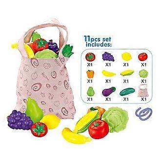 11PCS Kids Cutting Play Food Set - Interactive Fruits & Vegetables for Pretend Play, Fine Motor Skills & Imaginative Fun!