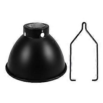 Reptile Heat Lamp Dome: 5.5 Inch Deep Reptile Dome Light Fixture With Hook - Wide Coverage Metal Heating Lampshade For Terrarium