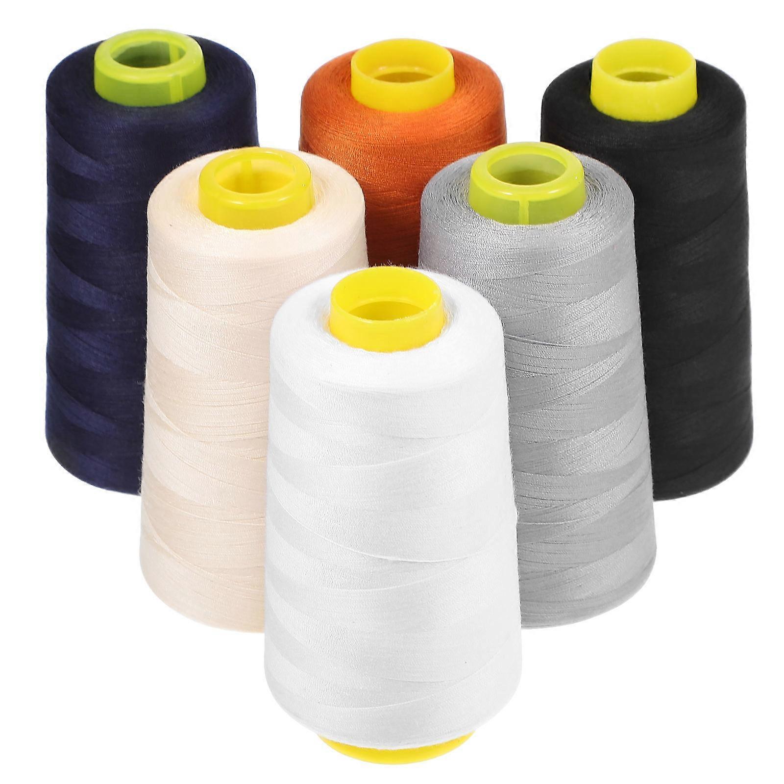 6pcs Bobbin Thread Sewing Thread Spools Polyester Threads Embroidery Threads Sewing Supplies 3000 Yards