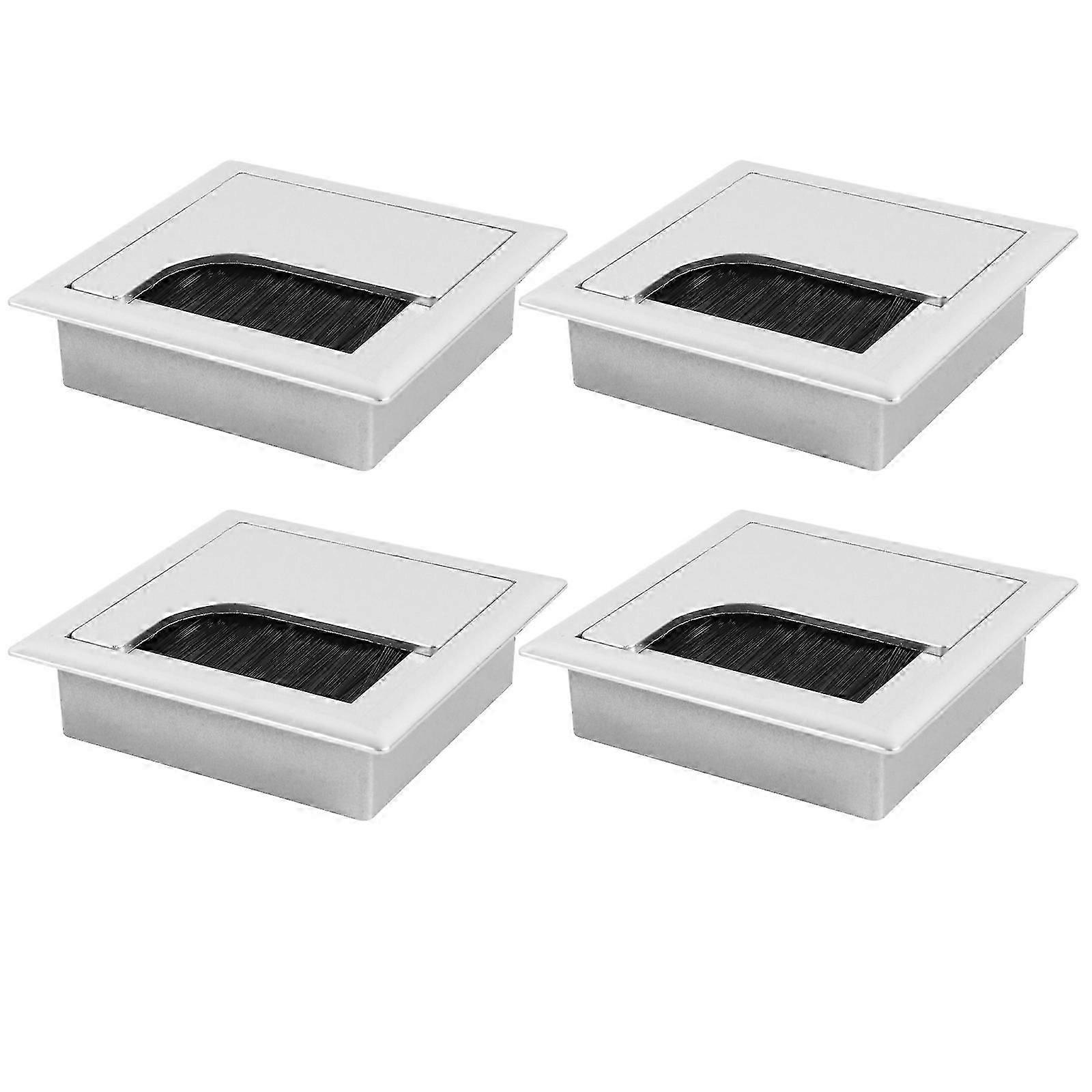 Cable Organizer Box Rectangular Computer Desk Accessory 8X8cm Cable Management 4Pcs