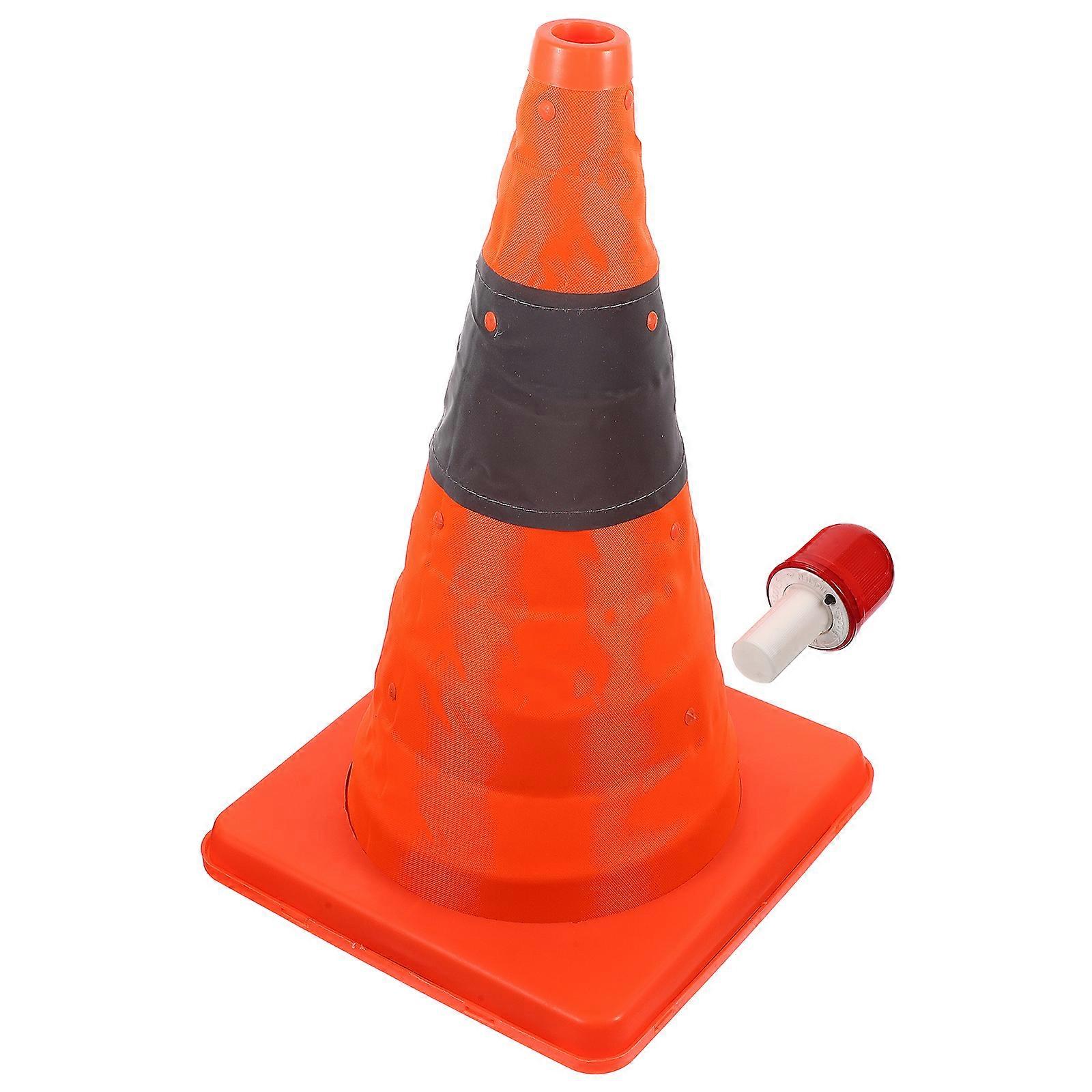 Collapsible Cone 45cm Multi-function Reflective Traffic Safety Road Cone With LED Light