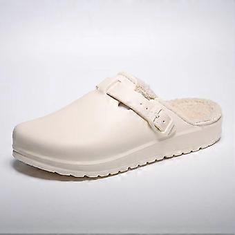 New style, simple, indoor, silent, couple's large-size winter warm cotton slippers for home use