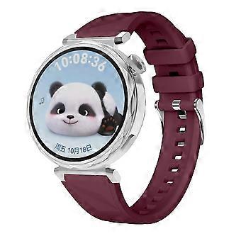 Für Huawei Watch GT 5 41mm Design 18mm Sport Silikon Smart Watch Armband Weinrot