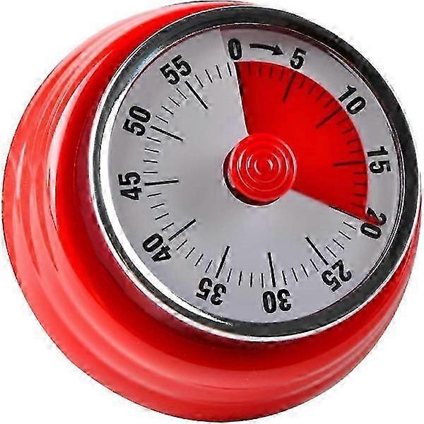 Kitchen Timer Reminder - Red 360-Degree Rotating Timer for Accurate Time Management