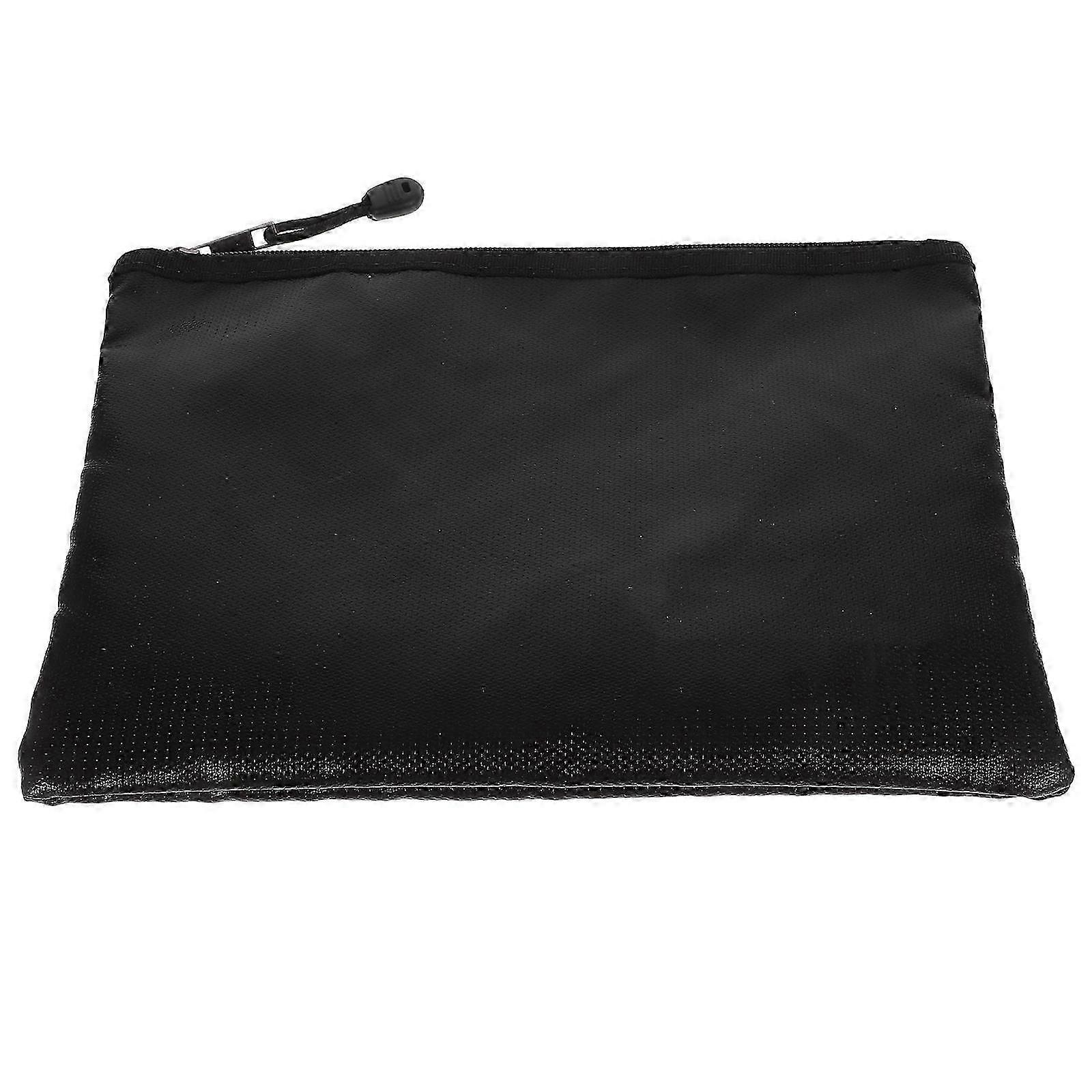 Waterproof Documents Bag for Storage Use 1Pcs Fireproof Security File Bag Black