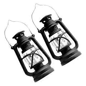 2pcs Miniatura Lâmpadas de Casa de Bonecas Retro Lanterna a Óleo Lâmpadas Casa de Bonecas LED Lâmpada de Querosene Lanterna de Furacão para Miniatura Casa de Bonecas Decoração de Cena Sem Bateria