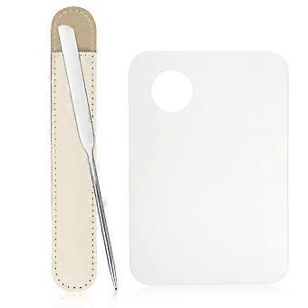 Make-up-Mischpalette aus Acryl mit Spatel aus Edelstahl für professionelles Schminken