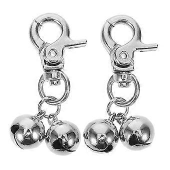 2 Pcs Pet Necklace Bell Dog Collar Accessories Cat Supplies Bells Metal Decorative Hanging Crafted Diy Puppy Locket Products