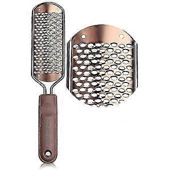 Stainless Steel Pedicure Foot File Callus Remover, Large Foot Rasp for Wet & Dry Feet