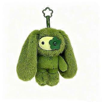 30 cm großes Kawaii-Kaninchen-Plüschtier mit Blumenaugen und langen Ohren – weiche Stoffpuppe, Geschenkidee