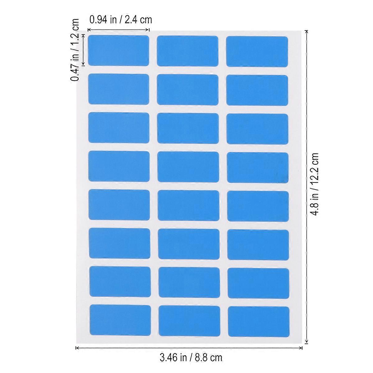 Self Adhesive Label Stickers Rectangular Color Coding for 6Pcs Usage