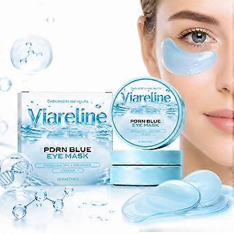 PDRN Niacinamide Collagen Blue Eye Mask,  for Dark Circles Puffiness Fine Lines Wrinkles, Moisturizing Anti-Aging Eye Skincare Pads,60pcs
