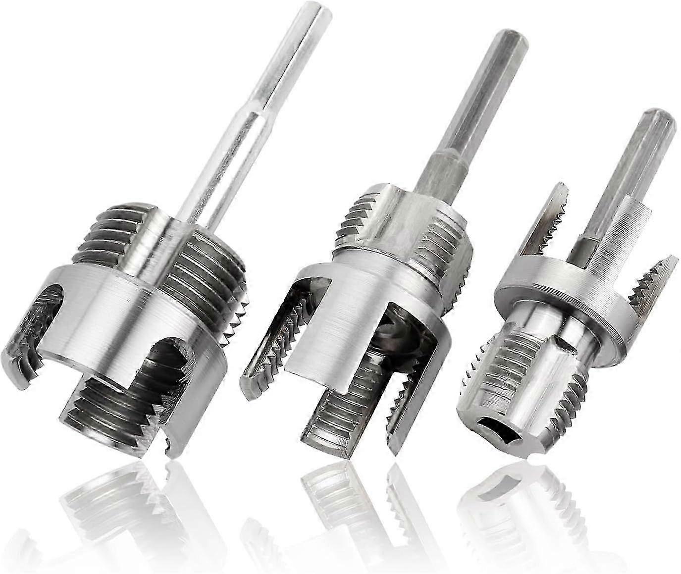 Mesee 3Pcs Dual-Function Pipe Threading Kit Internal External Quick Change 1/2 3/4 & 1 PVC