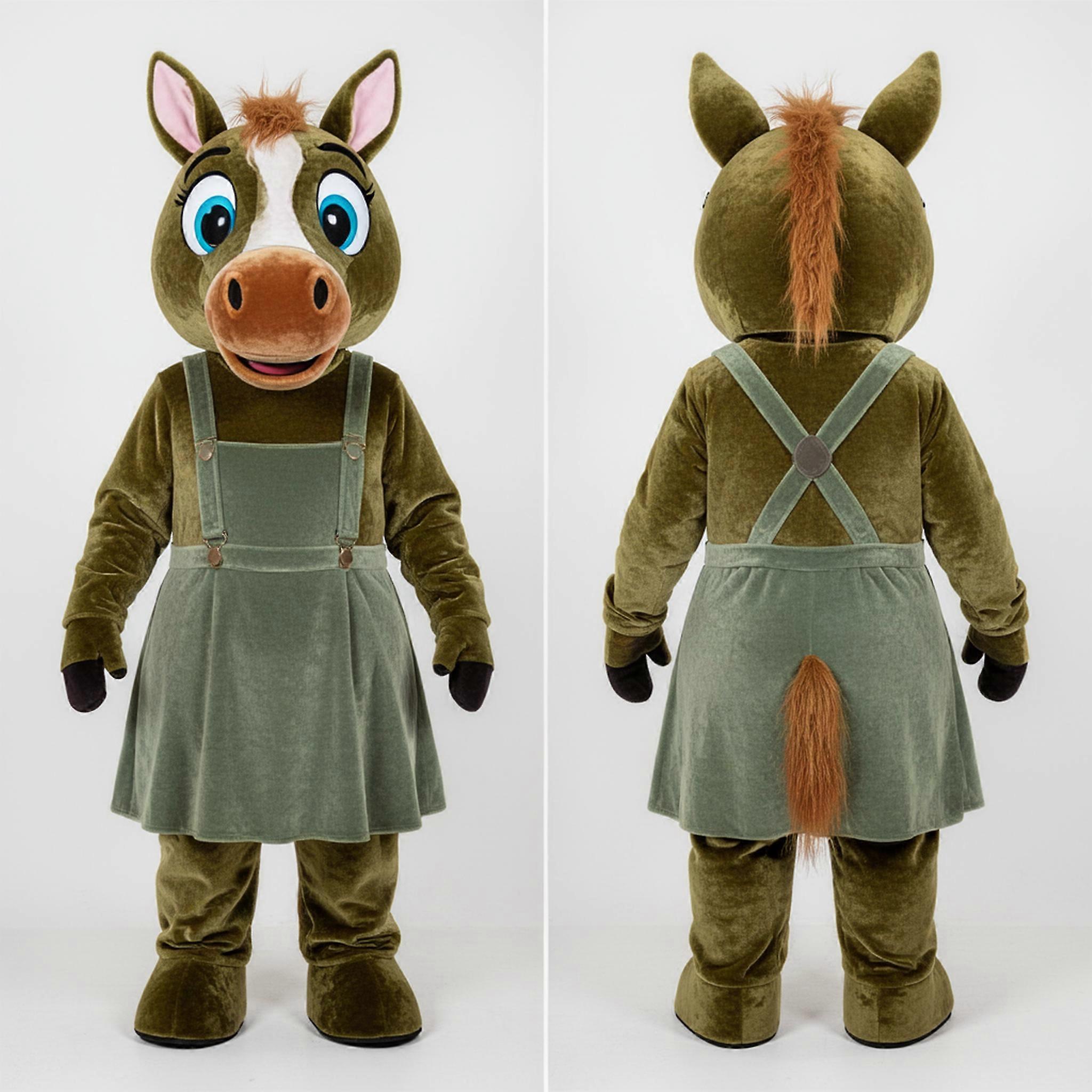 MASTICOT Olive Green Velvety Mare Mascot