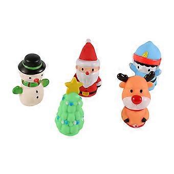5 Pack Christmas Silicone Finger Puppets for Storytelling and Play