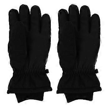Zwarte verwarmde skiwanten, warme, winddichte winterhandschoenen voor extreem koud weer.