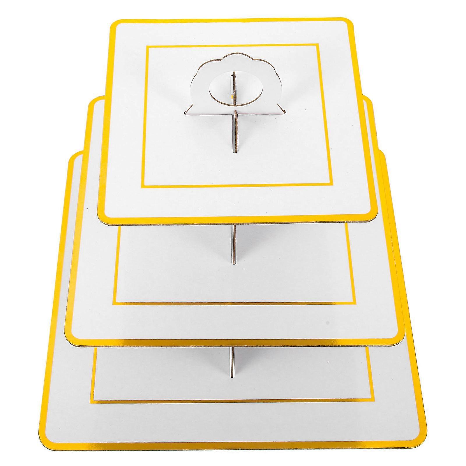 Decorative Dessert Stand Paper Multi-Layer Cake Holder for Kitchen 3Pcs