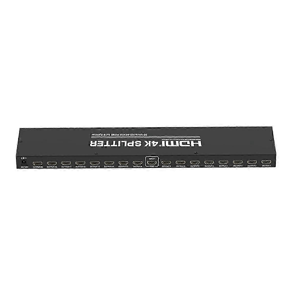 4k 1 In 16 Out Hd -compatible Splitter Multi-screen Synchronous Multi-function Video Signal Splitter With Eu Plug