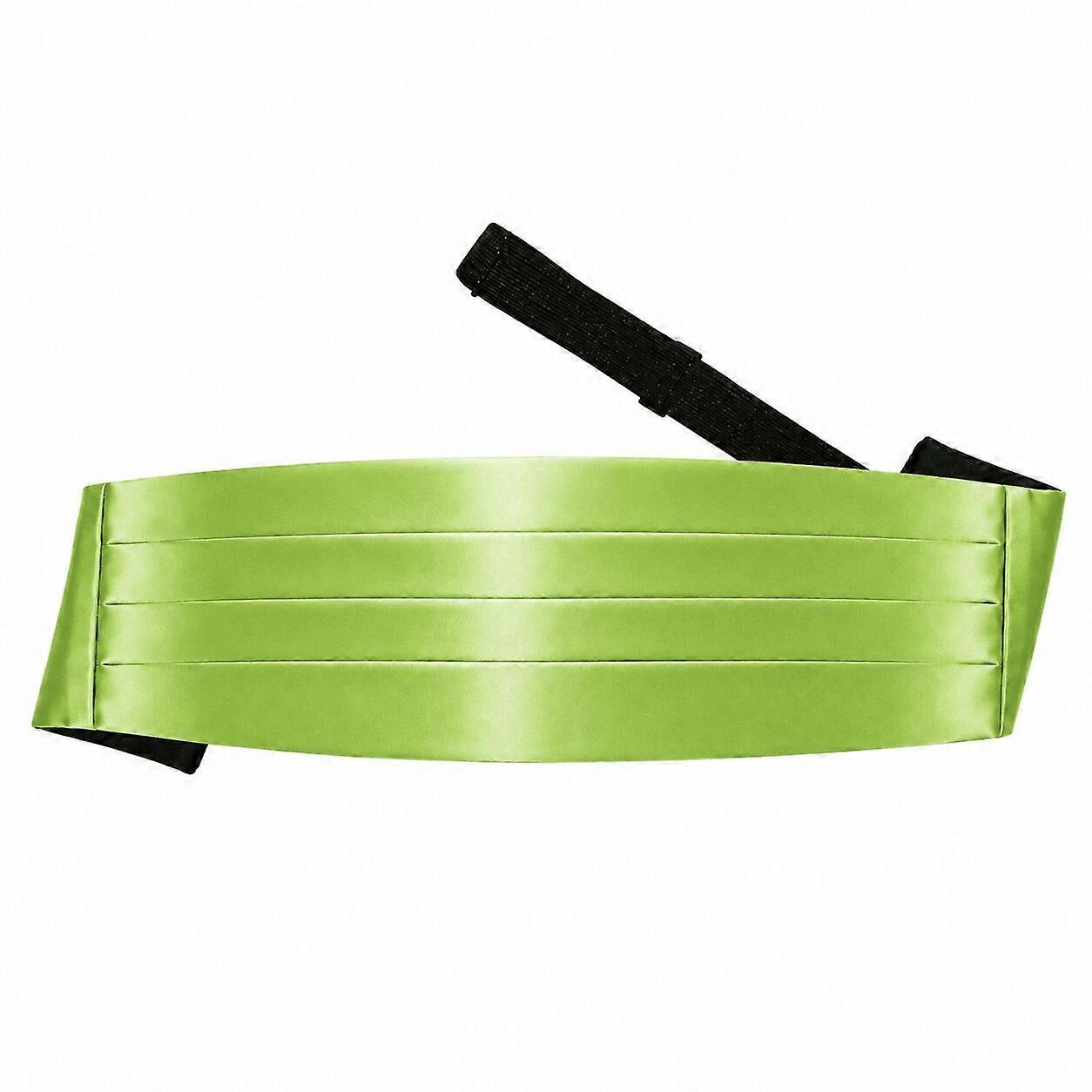 Light Chartreuse Plain Satin Cummerbund
