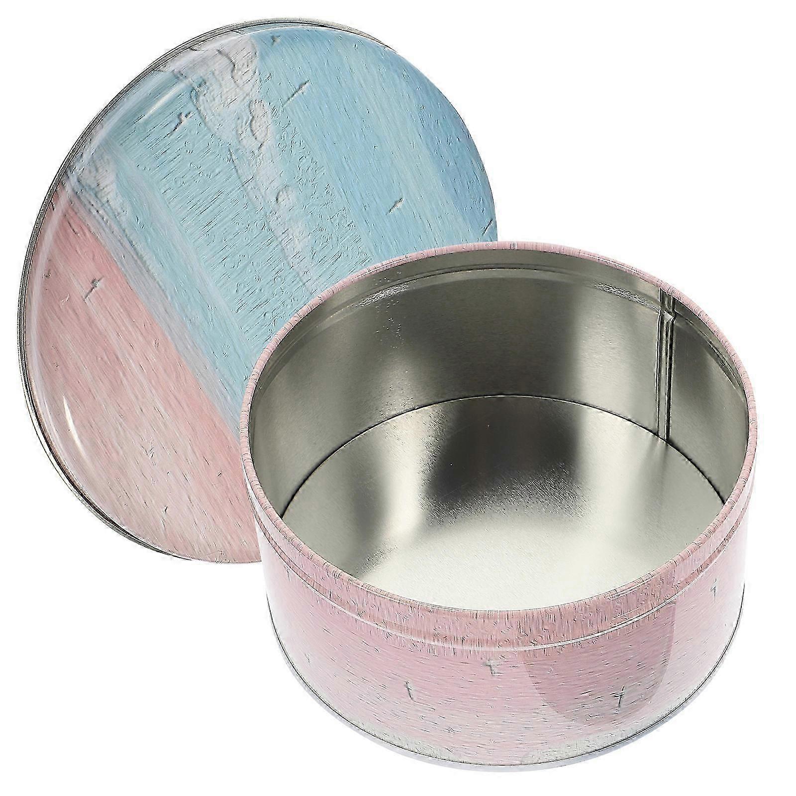 Tinplate Cookie Storage Gift Box with Creative Pattern, Multi Color