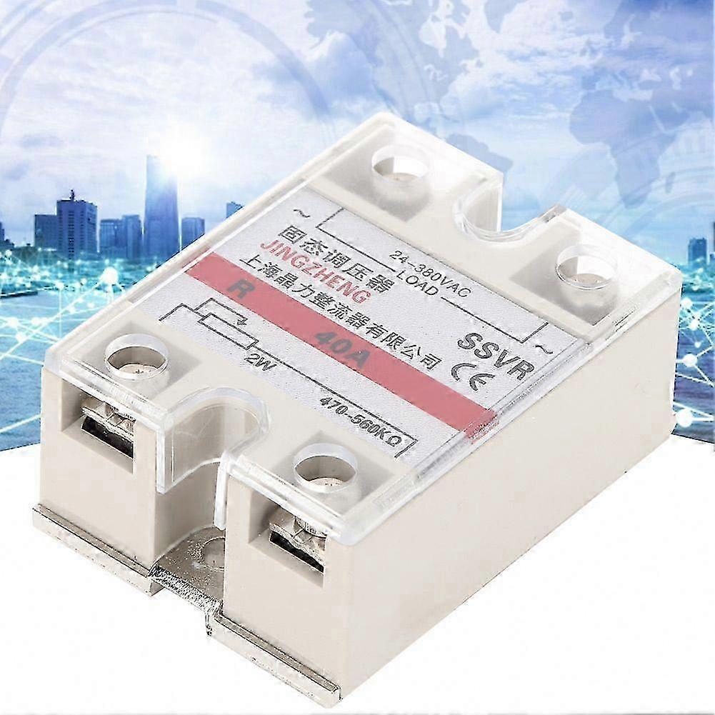 Solid-State Voltage Regulator Single Phase Relay Module SSVR-40A, Low Frequency, 24-380VAC AC Input