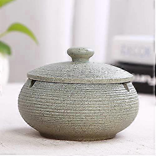 Windproof Ceramic Ashtray With Lid