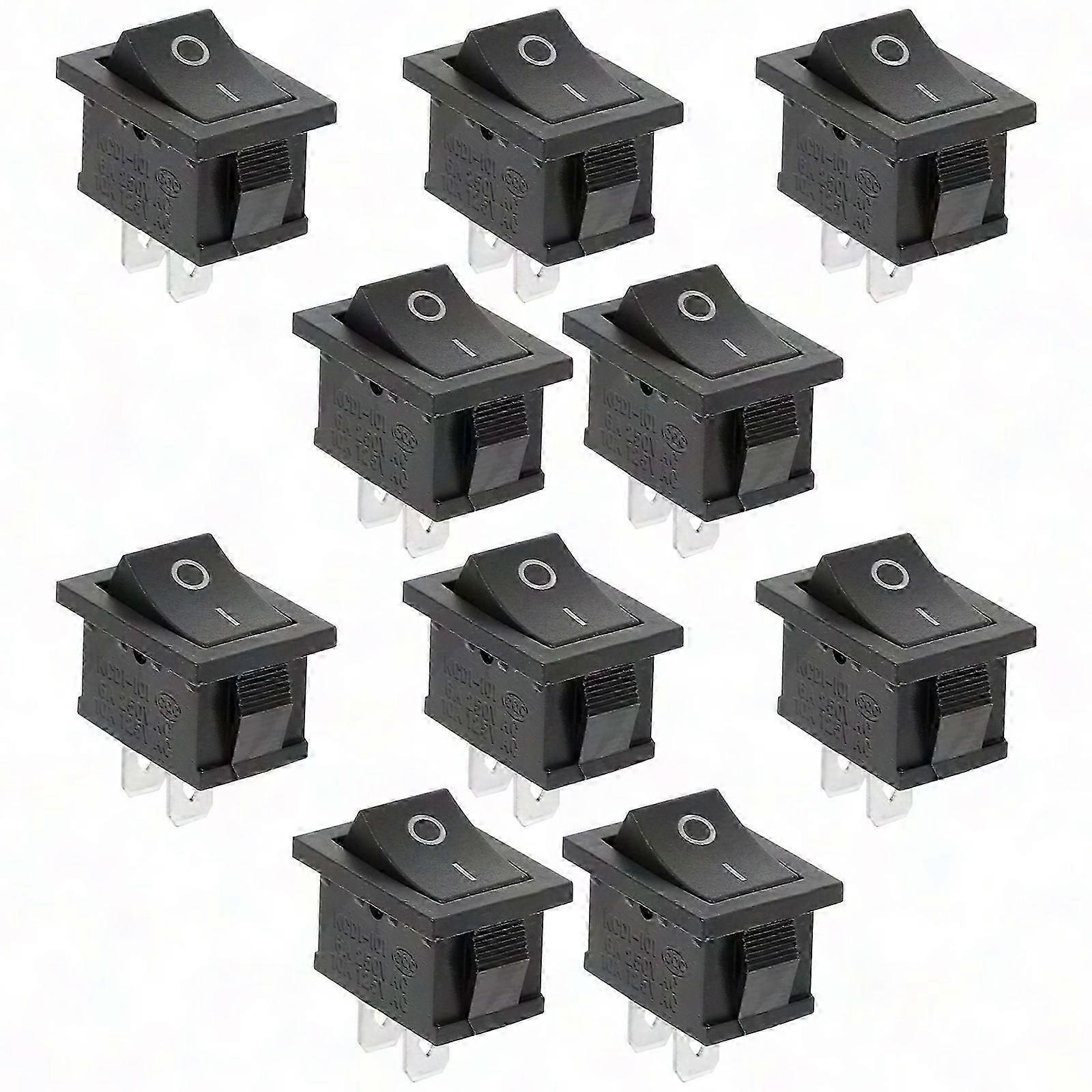 10 PCS Mini Rocker Push Button Lighted YS Switch for Electronics