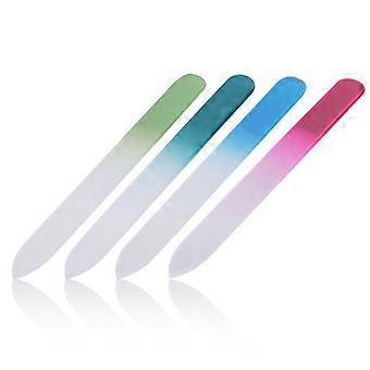 Nail Files Crystal Glass Nail Files Gradient Color Fingernail Files Professional Manicure Tools Kit Set for Nail Grooming and Styling (2pcs, random co