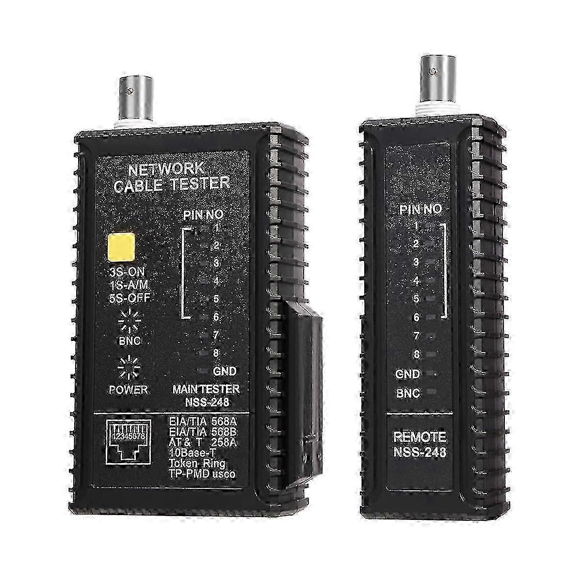 Network Cable Continuity Tester compatible with Coax and Data Cables