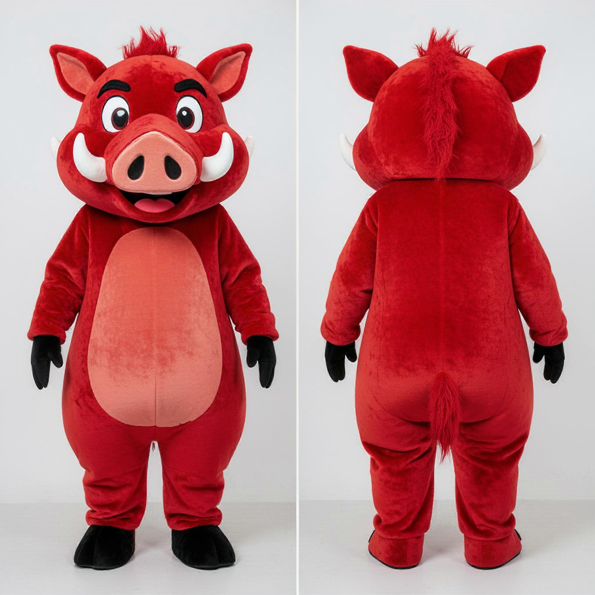 MASTICOT Crimson Red Robust Wild Boar Mascot