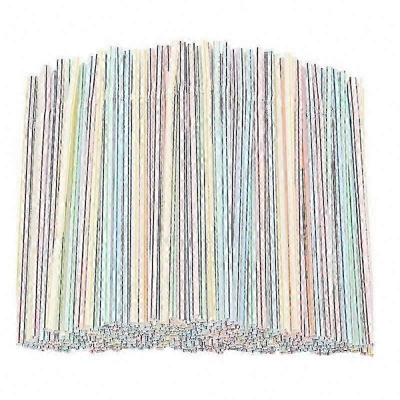 500 Pack Bendable Plastic Drinking Straws, 8 Inches Long