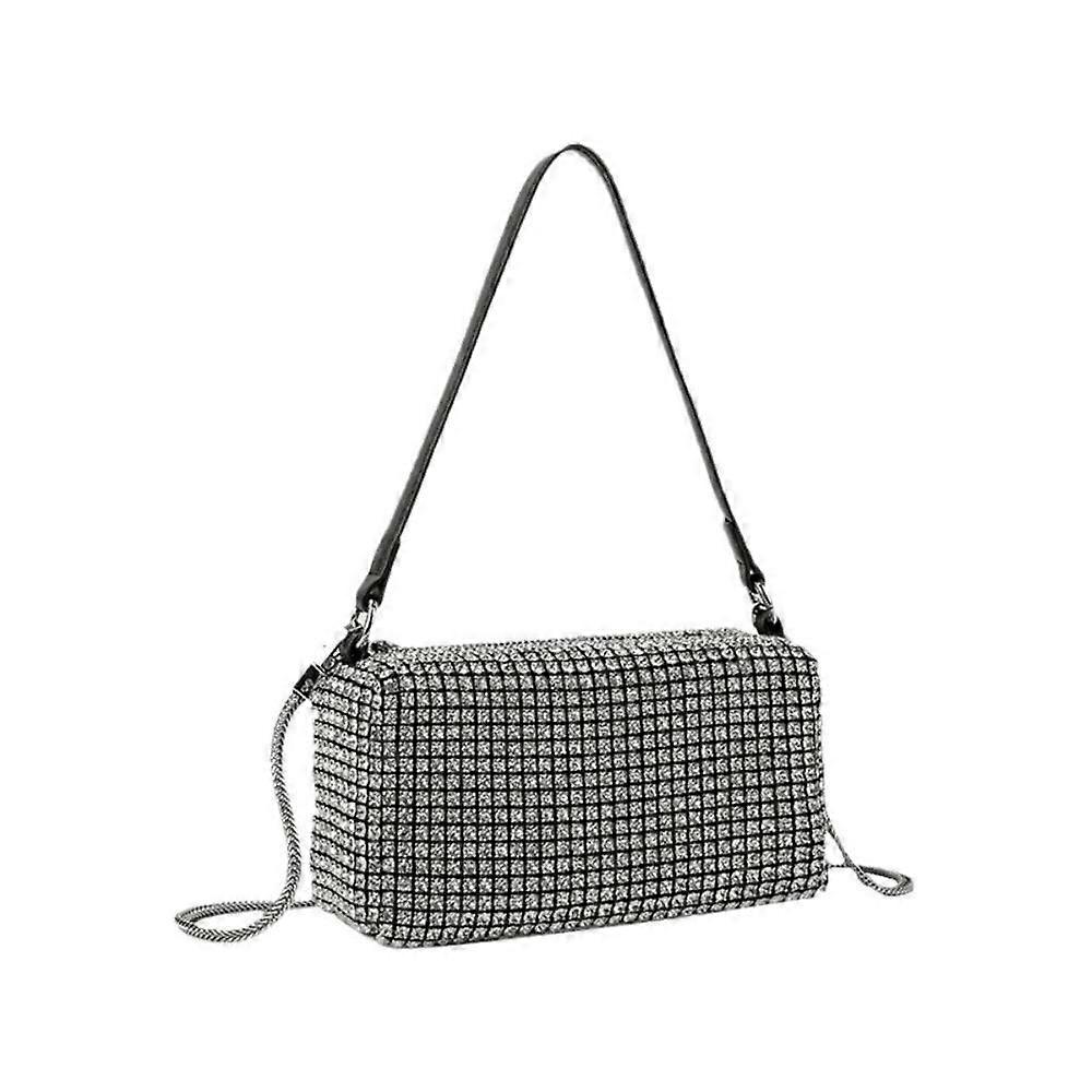 Women's New Chain Silver Square Dinner Bag