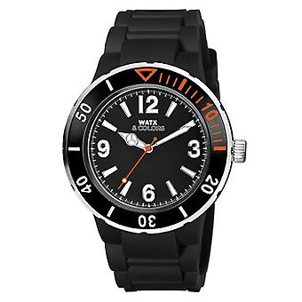 Watx & farver Spy Quartz analog mand ur med silikone armbånd RWA1611