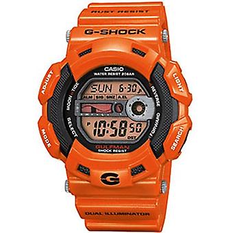Casio dig.g-shock orange watch for Unisex Digital Quartz with G-9100R-4ER Plastic Bracelet