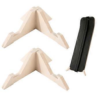 2 Set Slackline Balance Board Stand 27.9 × 27.9 × 10 cm Houten Balans Training Accessoires