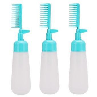 3 Pcs Refillable Hair Root Comb Applicator Bottle, Dye Tool with Comb Tip for Hair Coloring, Scalp Massage and Steaming