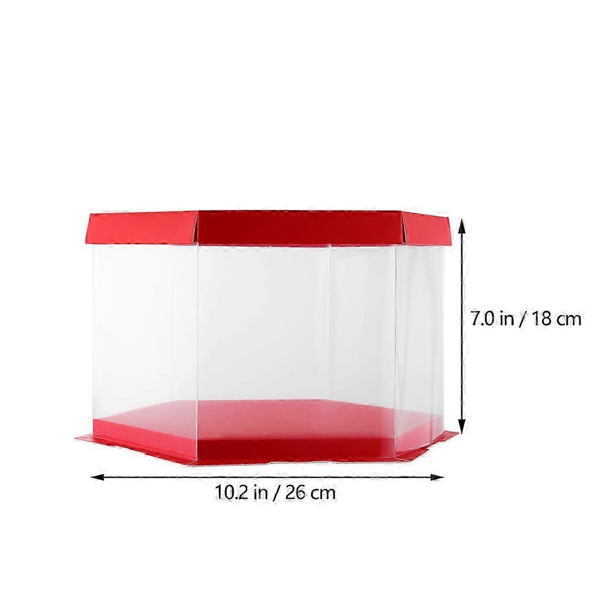 Egg Cake Packaging Box compatible with Decoration 1Pcs Transparent Plastic Hexagon Box