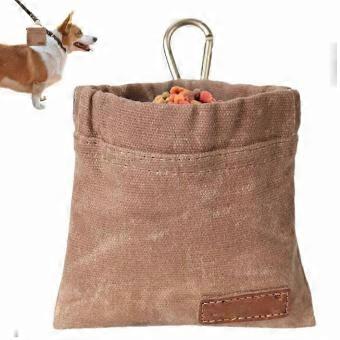 Dog Walking Pet Treat Bag with Hanging Function & Automatic Closure, Large Capacity Waist Pouch for Dog Food
