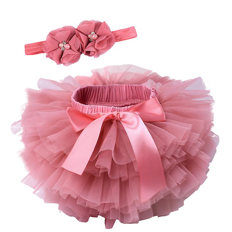 Toddler Girl Tutu Skirt Headband Set Adorable Gauze Bubble Skirt