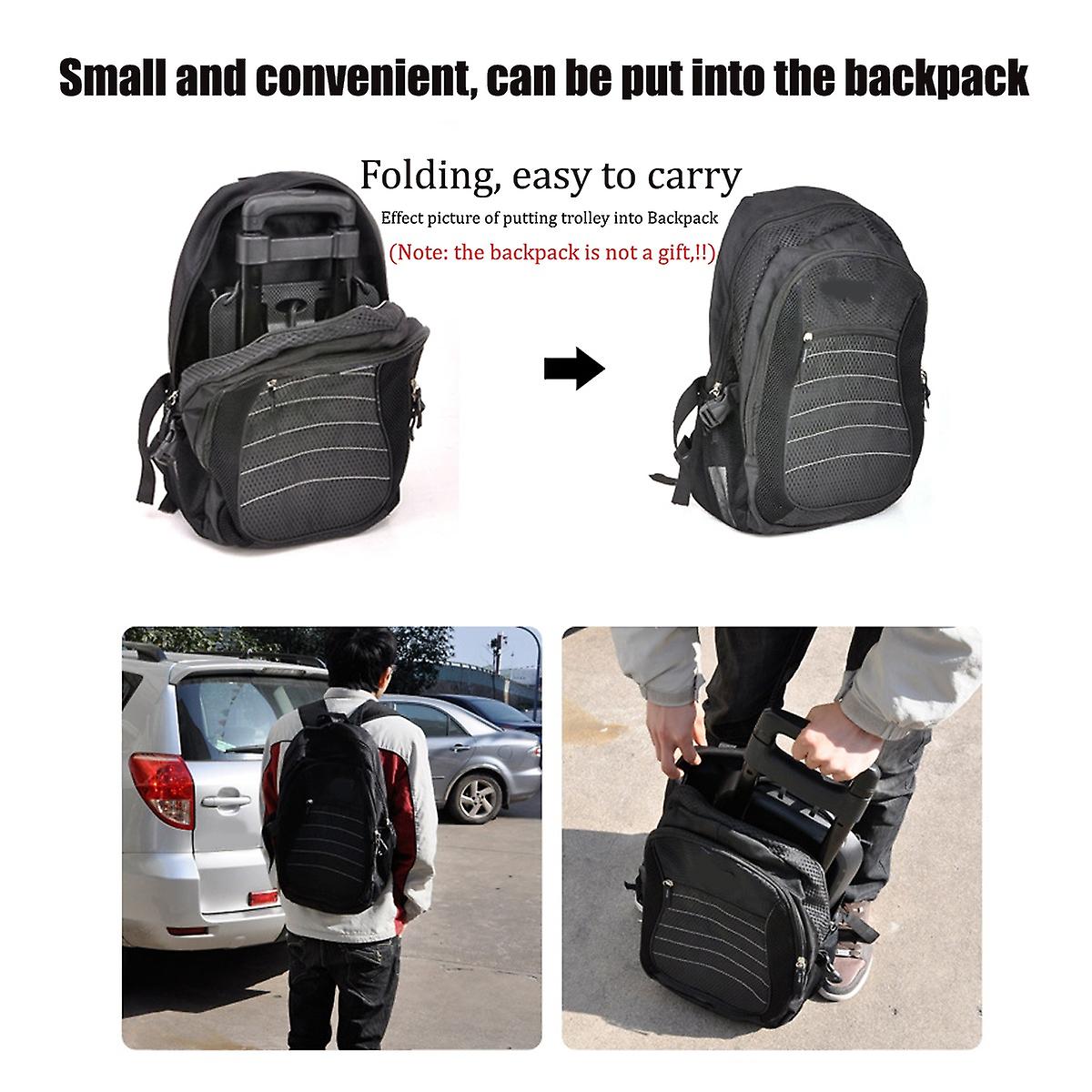 25KG Luggage Cart Folding Hand Truck Compact Lightweight Portable