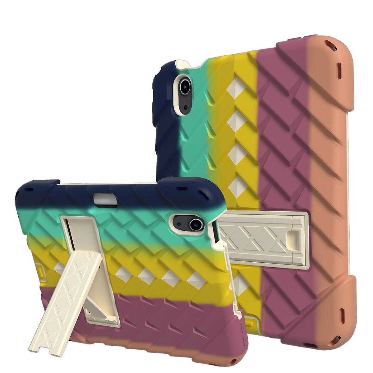 Suitable For Ipad Mini 6 Tablet Computer Shell Diamond Pattern With Pen Slot Shoulder Strap Three Anti-silicone Anti-fall Tablet Computer Shell Colorf