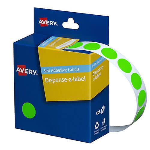 FLUORO GREEN Avery Self Adhesive Dot Labels 14mm 700 Pieces For Colour Coding