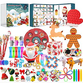 Fidget Toys 24 Days Christmas Advent Calendar Pack Anti Stress Toy Kit Blind Box Kids Christmas Gift