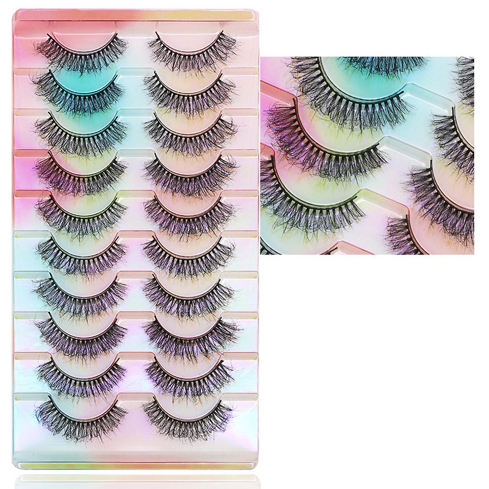 10 Pairs Reusable False Eyelashes Com