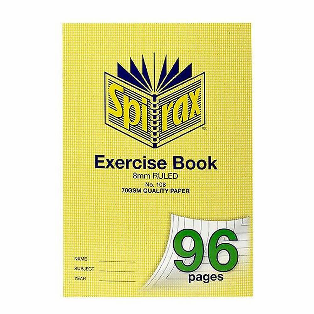 Spirax A4 8mm Ruled 96 Page Exercise Book Premium Quality Pack of 10 Pieces
