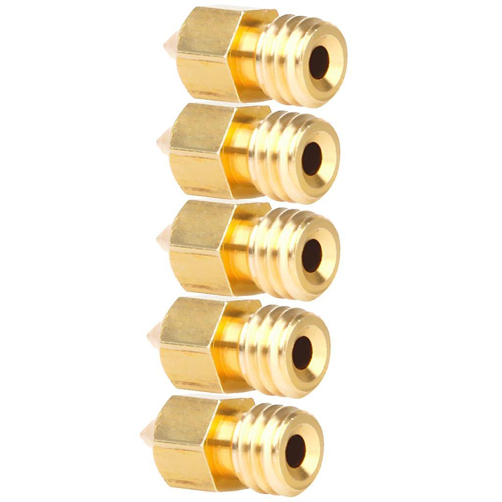 5x 0.4mm Copper Extruder Nozzle Print Head for 1.75mm Makerbot 3D Printer